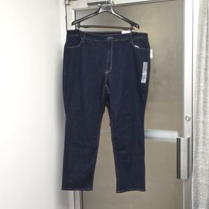 Old Navy Dark Wash High-Rise Straight Jeans
